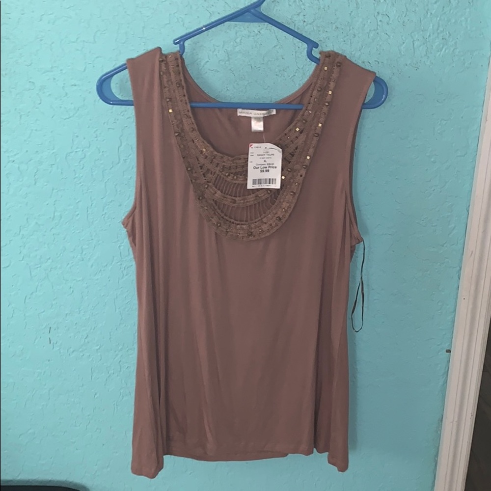 BRAND NEW Pink top with cutout neckline